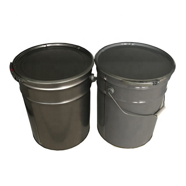 10 liter black bucket round tin bucket, used for paint ink chemical products with ring lock