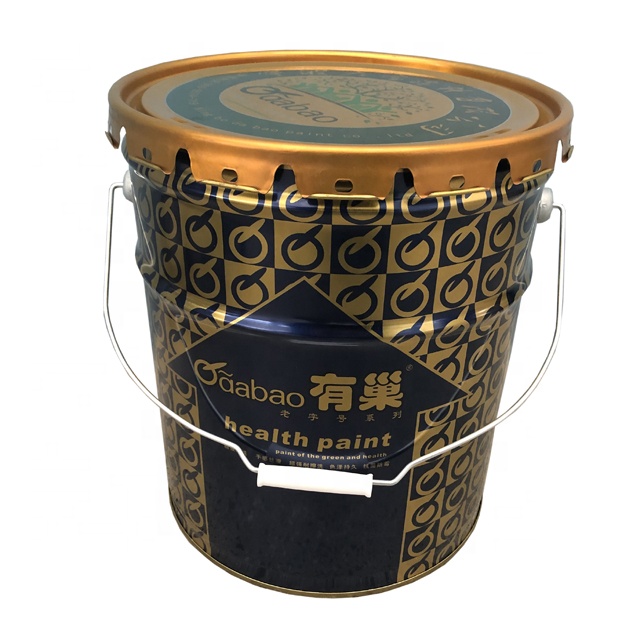 Stainless steel bucket 10l, with lace lid and metal handle